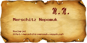Merschitz Nepomuk névjegykártya